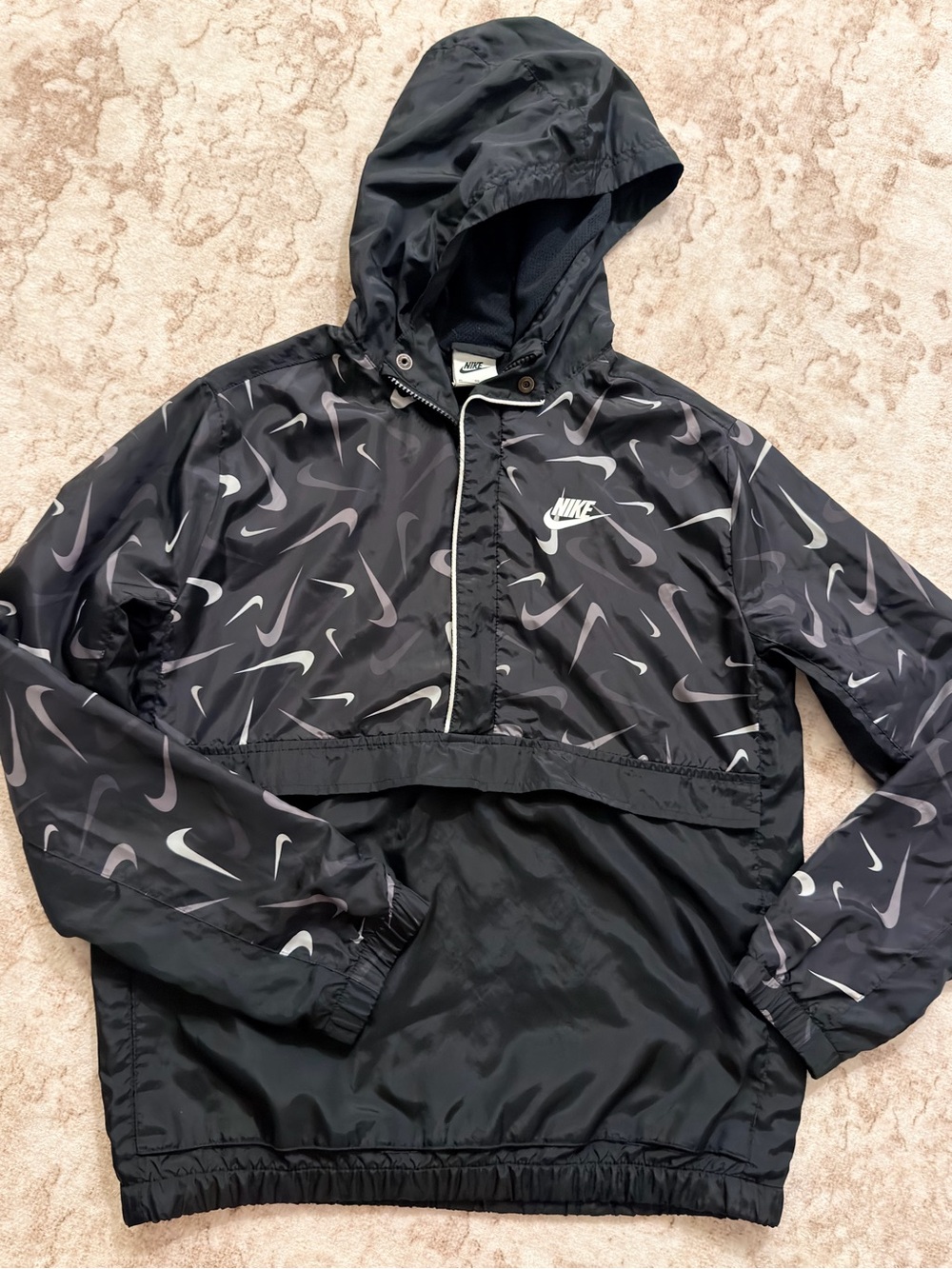 Nike Black Hooded Windbreaker